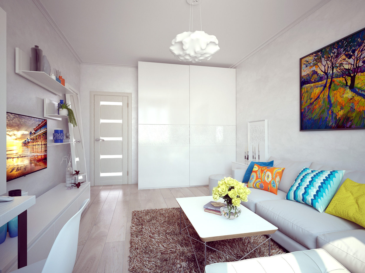 Интерьер и дизайн зала 2015: современные идеи на фото Living room scandinavian, 