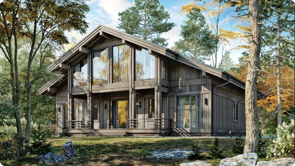 Проект деревянного дома «Лавант» компании Naturi