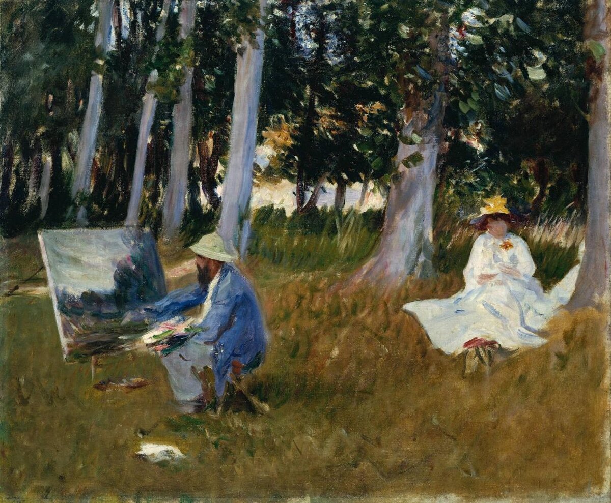 Джон Сингер Сарджент. Клод Моне, работающий на опушке леса. 1885 год. Галерея Тейт, Лондон