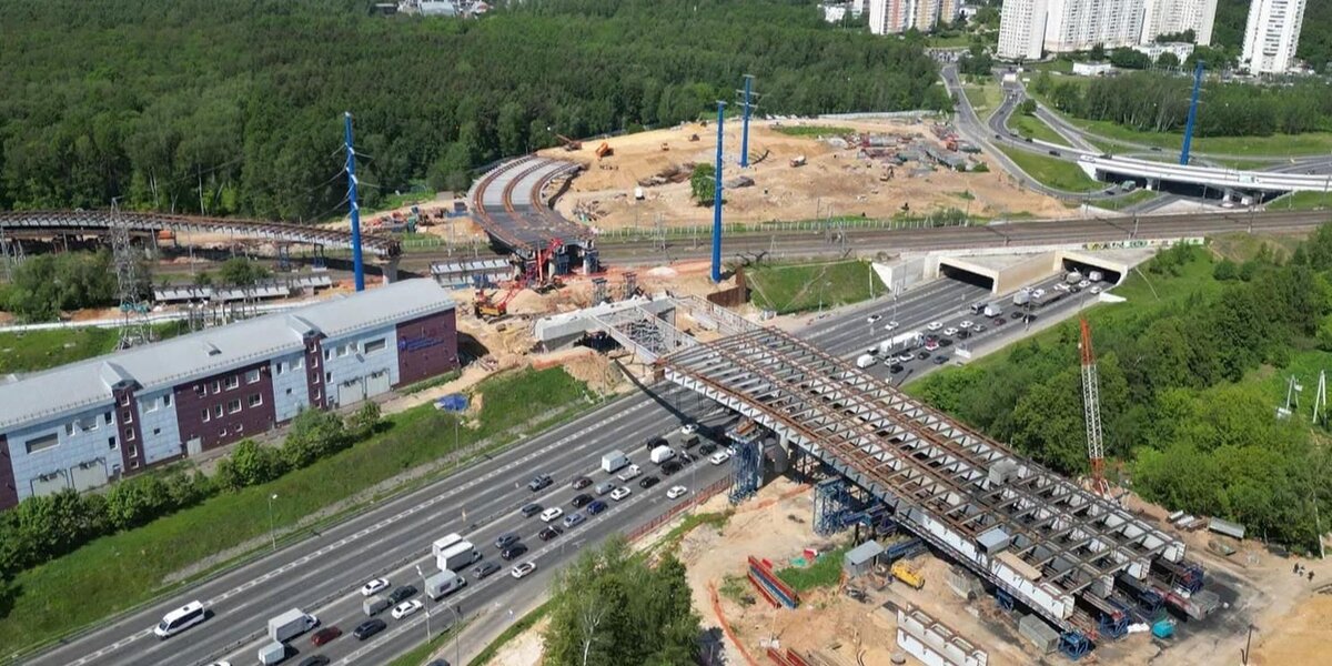 📷 1.1: МСД на юге Москвы: на 60% ближе к завершению строительства | mos.ru