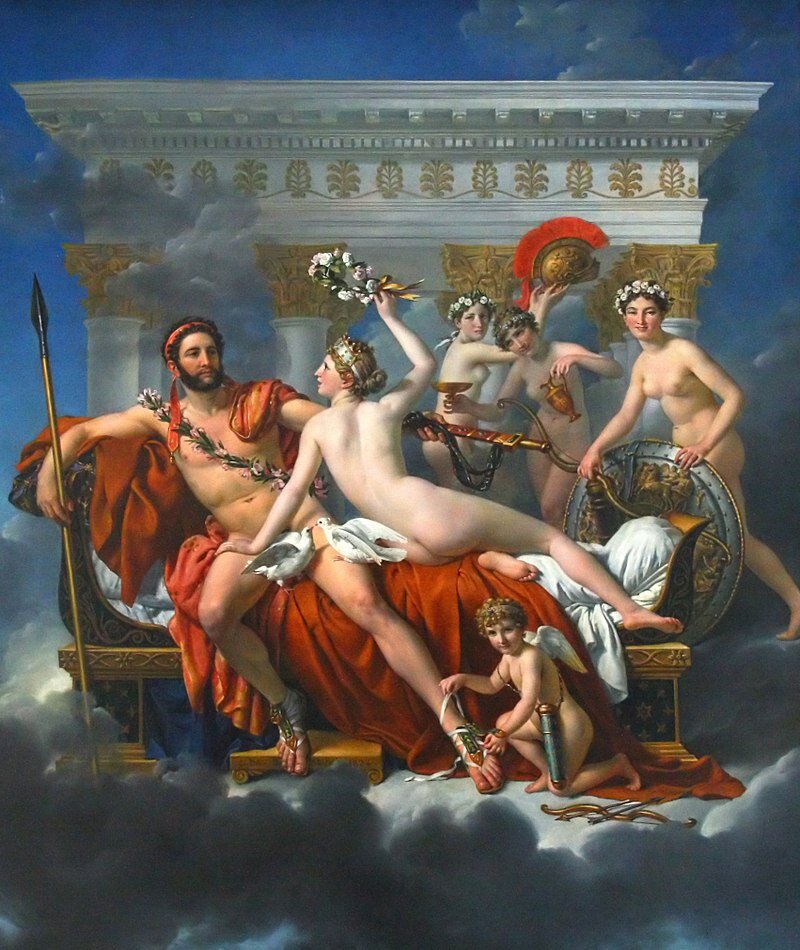 "Арес и Афродита", Жак-Луи Давид.