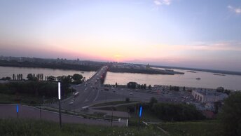 Встречаем закат в Нижнем Новгороде в прекрасном месте.