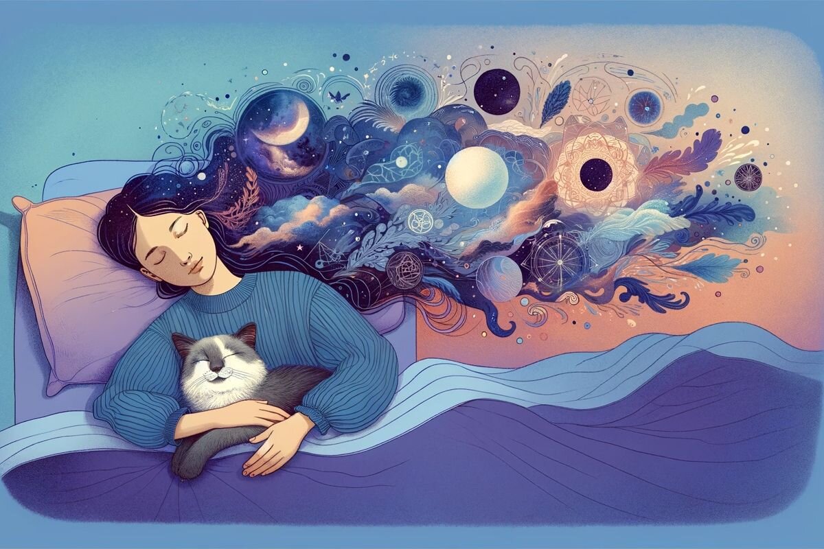 Так нейросеть представляет себе вещие сны. На самом деле нам снится то, что мы видели наяву. Источник: нейросеть📷
