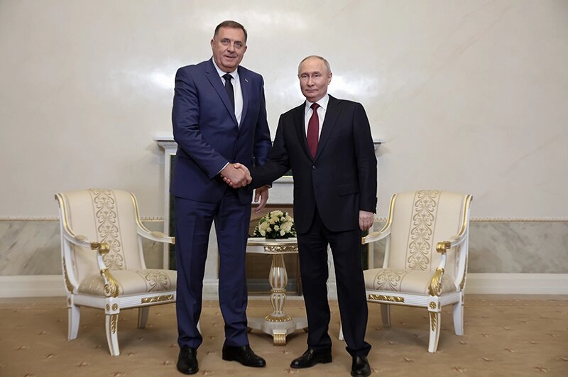    Встреча с Президентом Республики Сербской Милорадом Додиком. Фото: Фонд Росконгресс/ Сергей Семенов