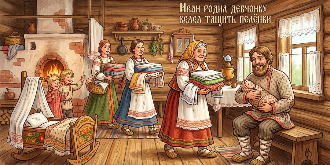"Иван родил девчонку, велел тащить пелёнку" — что означает и когда употребляют эту фразу?
