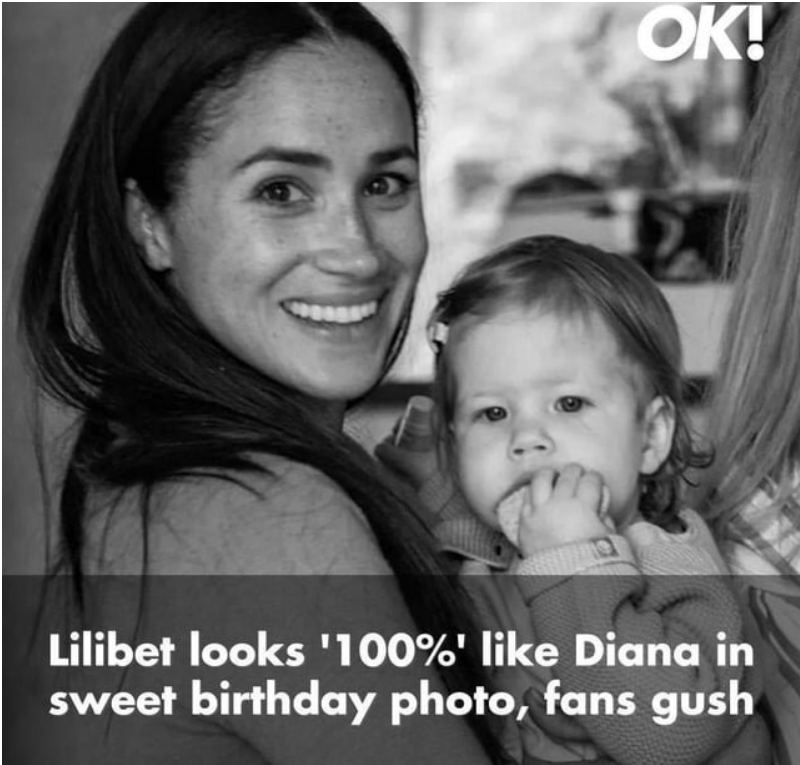 Вот, издание ОК! пишет: поклонники Сассексов считают, что  Лилибет выглядит на 100% как Диана. Да ладно?