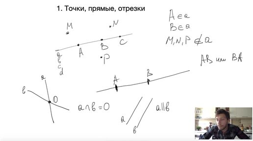 1. Точки, прямые, отрезки