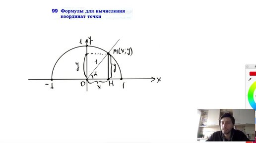 99. Формулы для вычисления координат точки