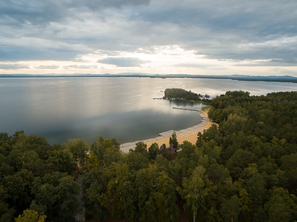 Пляж на озере Увильды