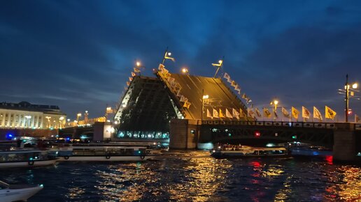 Дворцовый мост в Санкт Петербурге днем