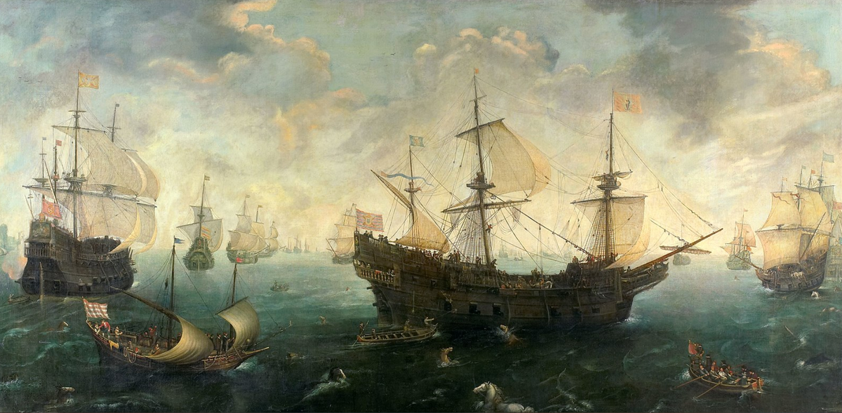 Корнелис Клас ван Виринген. "Испанская армада у английского побережья в 1588 году".