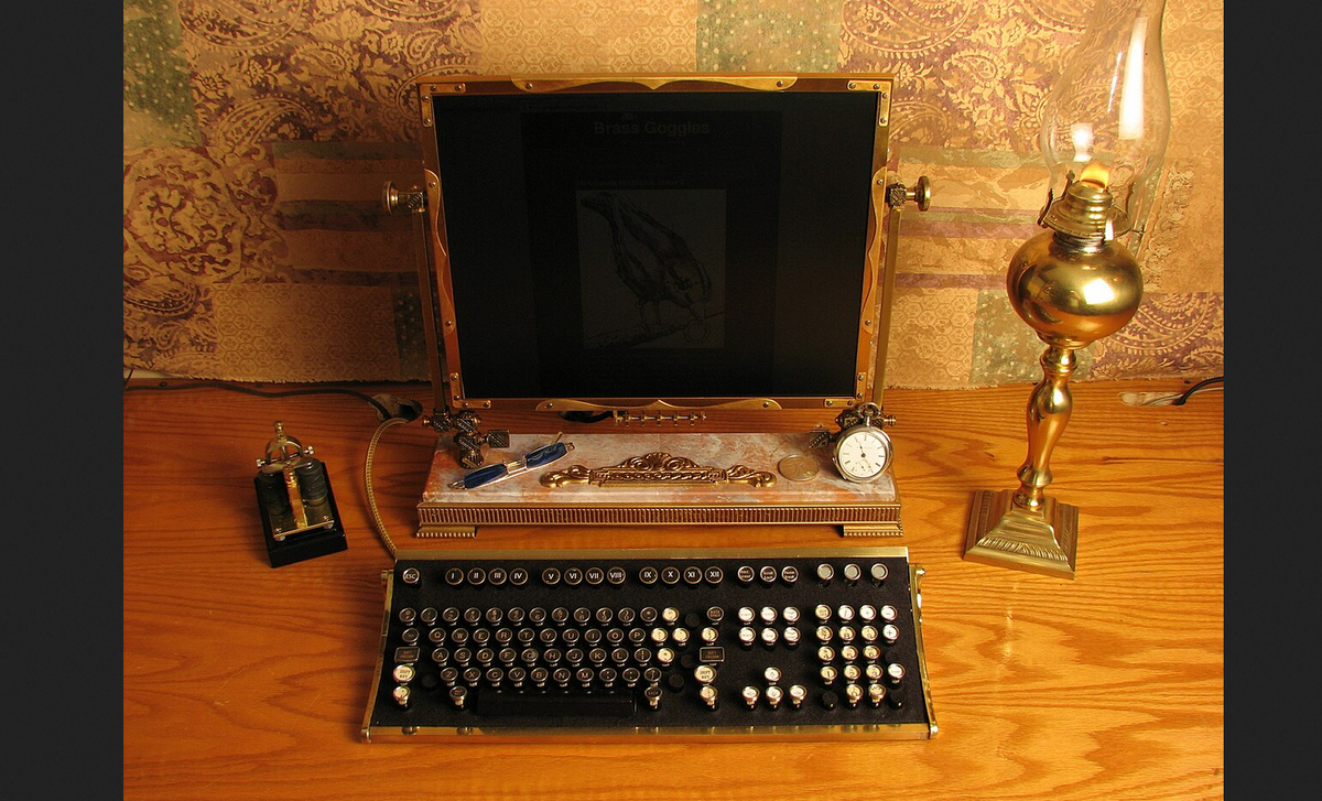 Моддинг персонального компьютера в стимпанк-стиле. Фото: Джейк фон Слэтт