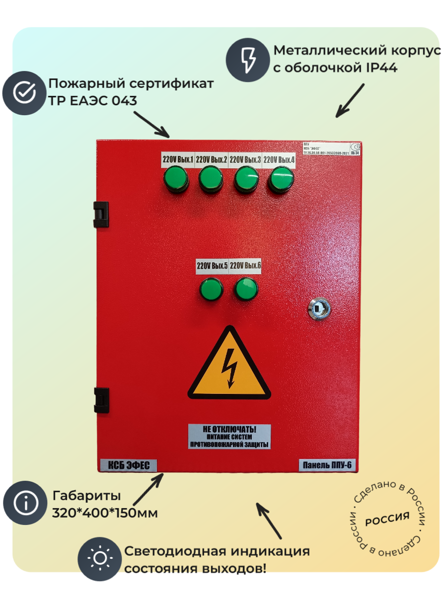 Панель ППУ-6 IP44