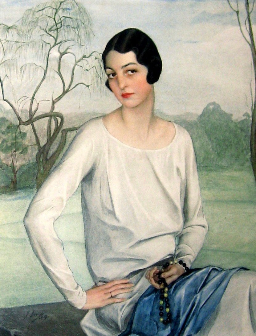 Портрет Авы Элис Мюриэль Астор, 1927. Худ.Савелий Сорин. Фото: Яндекс Картинки