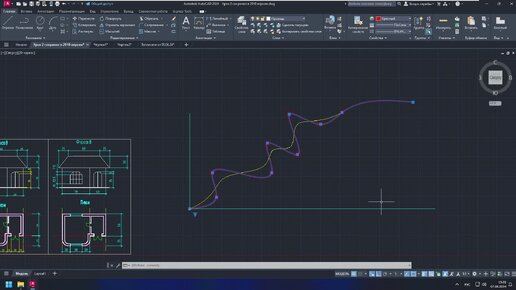 Сплайн в автокаде. Сплайн по точкам. Построение сплайна