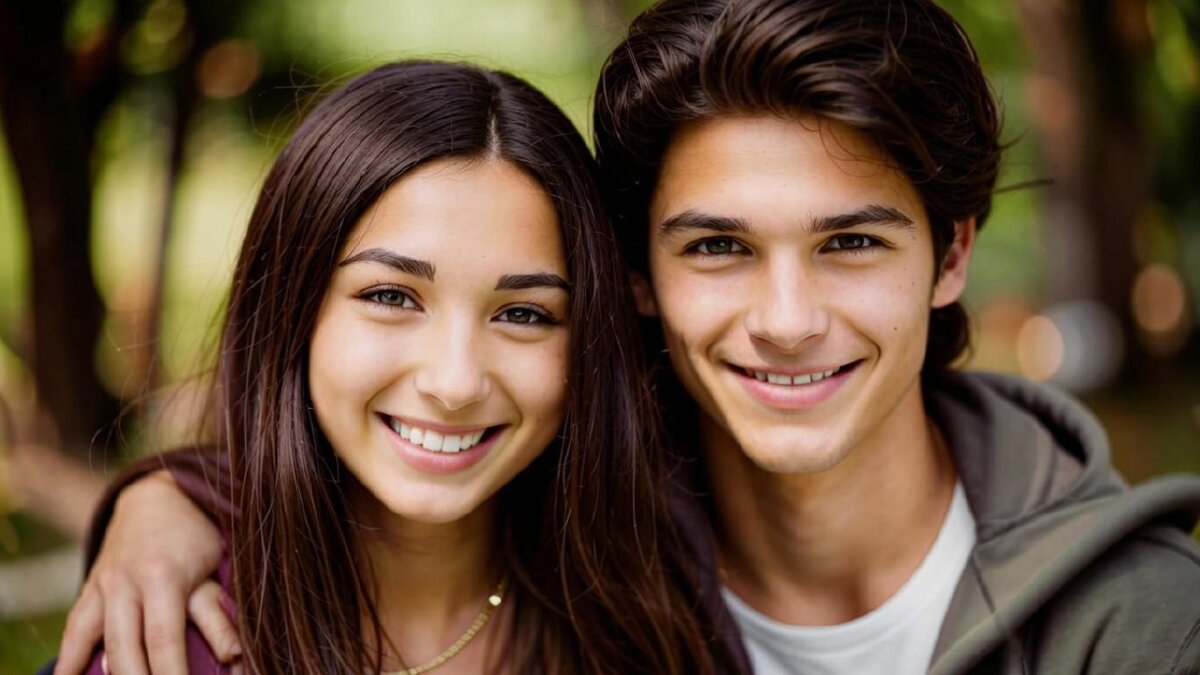 Молодая пара, 17 лет