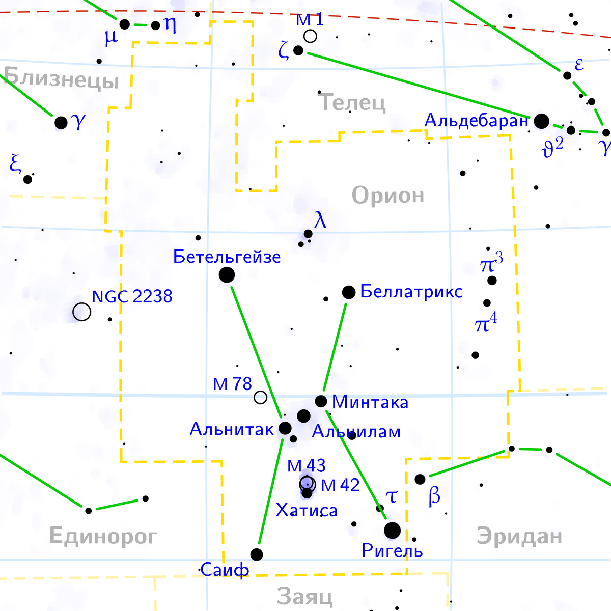 M 42/M 43 — «Большая Туманность Ориона».