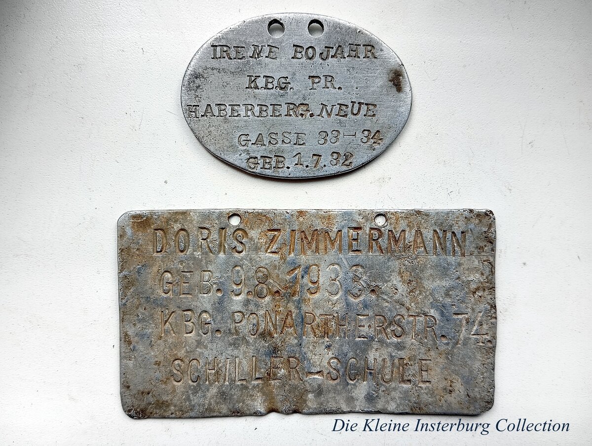 Личные опознавательные знаки жителей Кёнигсберга. Из собрания фонда Die Kleine Insterburg, Евгения А. Стюарта.