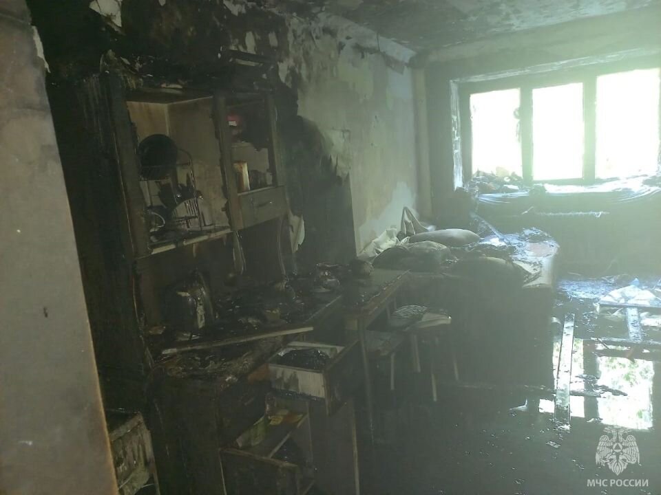    Пожар в Рубцовске. Источник: пресс-служба МЧС по Алтайскому краю