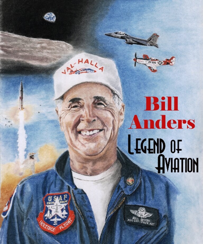 Билл Андерс - легенда авиации. Портрет работы Andrea Parks отсюда: http://airportjournals.com/bill-anders-a-love-of-afterburners/