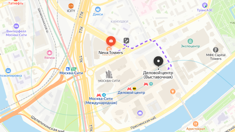 Путь до ближайшей станции метро займет не больше 7 минут пешком