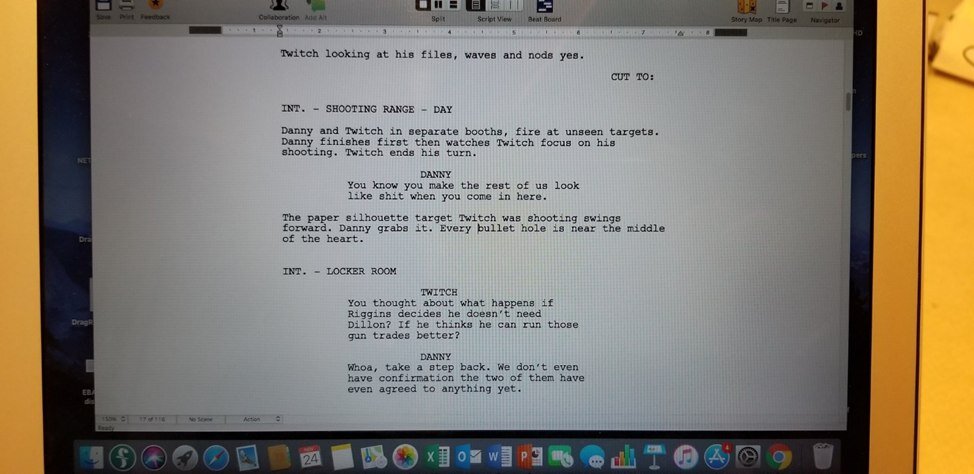 Тот самый отрывок сценария, который показал в твиттере Тодд МакФарлэйн