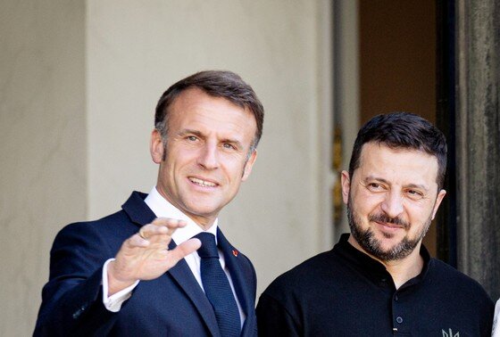    Эммануэль Макрон, Владимир Зеленский