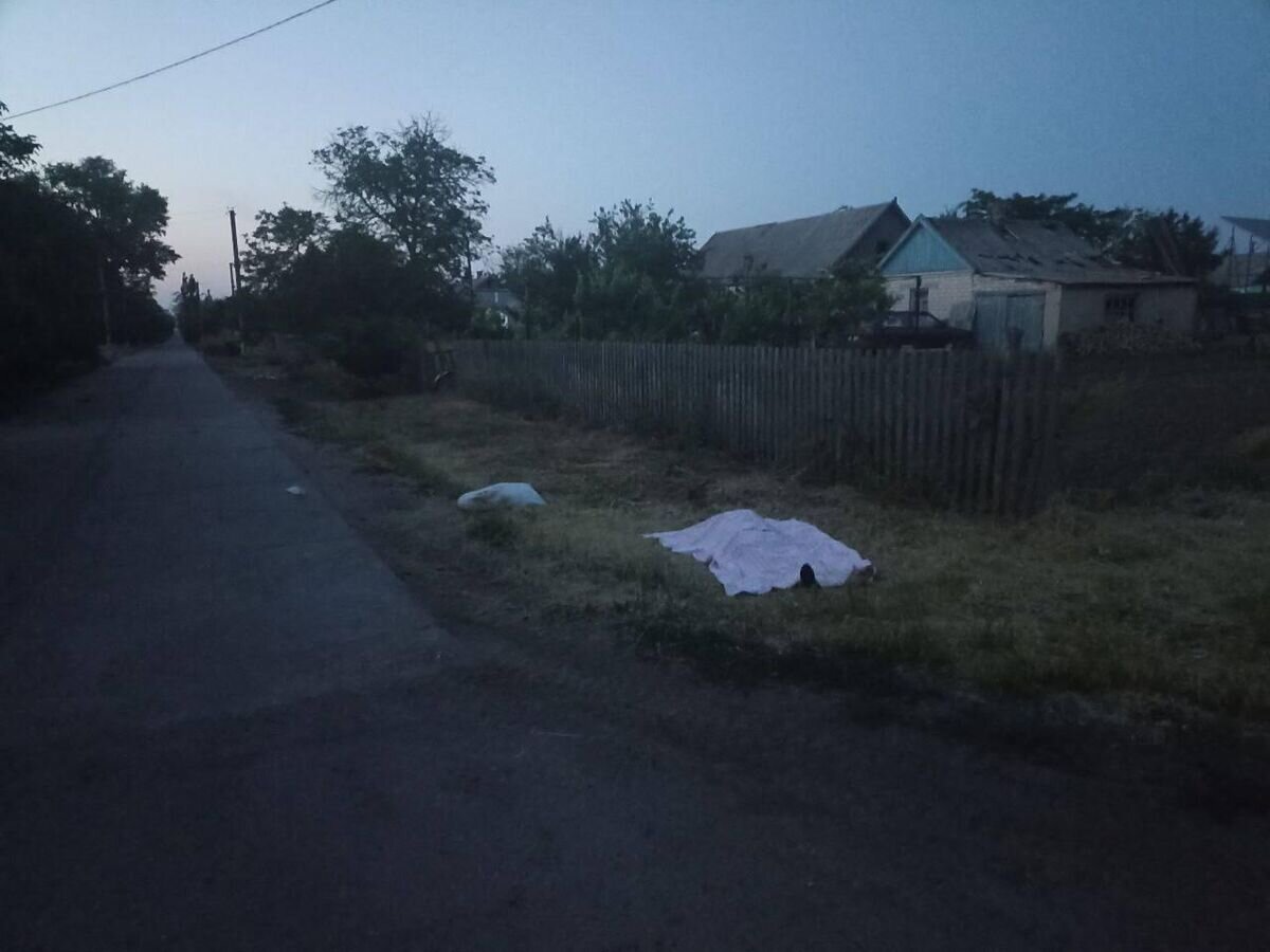    Последствия обстрела села Садовое © Фото : Владимир Сальдо/Telegram