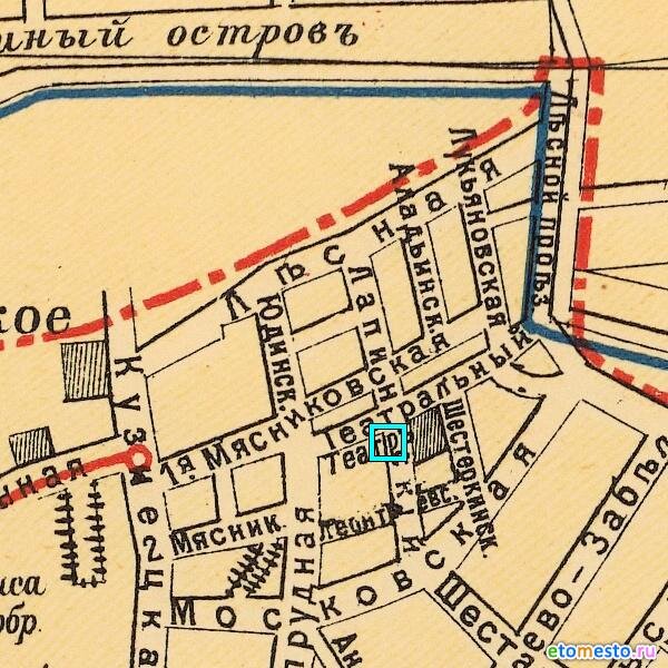 Ланинский переулок в Богородском на карте 1907 гола http://www.etomesto.ru/map-karta-moskvy-suvorina-1913/