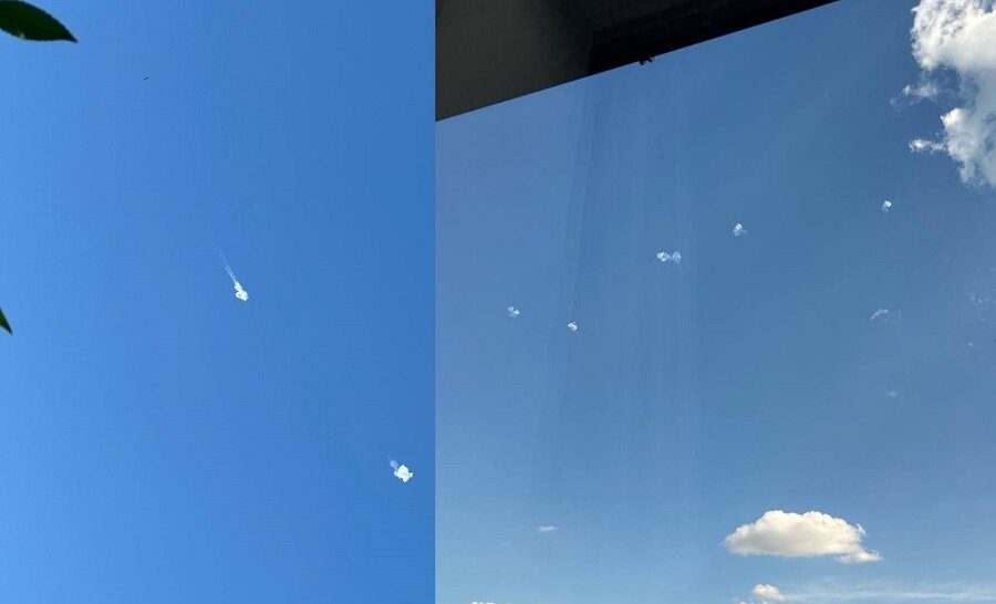    Работа ПВО в Белгороде.