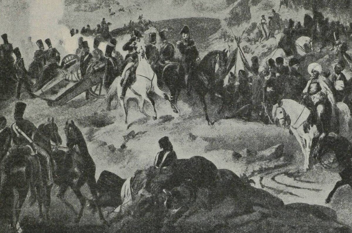 Бой под Кулевчей 30 мая 1829 г. (в момент взрыва зарядных фур)