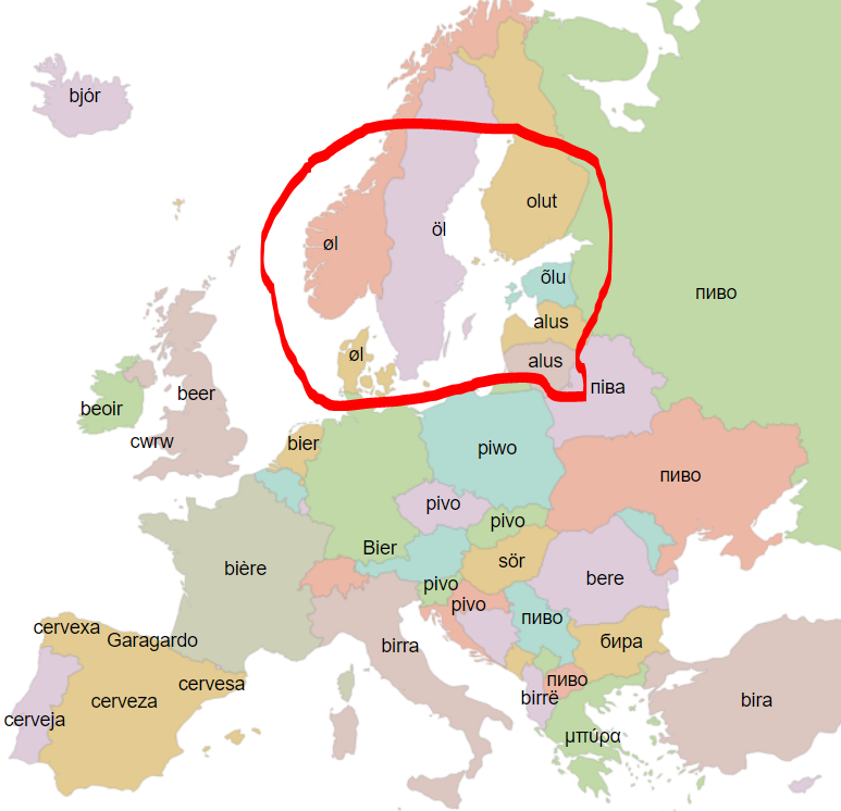 Слово «эль» (англ. ale) этимологически восходит к праиндоевропейскому корню, предположительно означающего «опьянение». Индоевропейское происхождение корня убедительно доказывается в сравнении с современными дат. и норв. øl, а также исл. öl (германская группа языков, к которой принадлежал и древнеанглийский) и лит. и латыш. alus «пиво» (балтийская группа языков индоевропейской семьи), севернорусским ол (в значении «хмельной напиток»), а также заимствованными из германских языков эст. õlu и фин. olut «пиво»