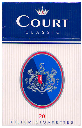 "Court" Classic. Duty Free, Украина, 2008 год. 20 штук с фильтром в боксе и в целлофане. Производитель: "European Tobacco". Владелец торговой марки: "European Tobacco".