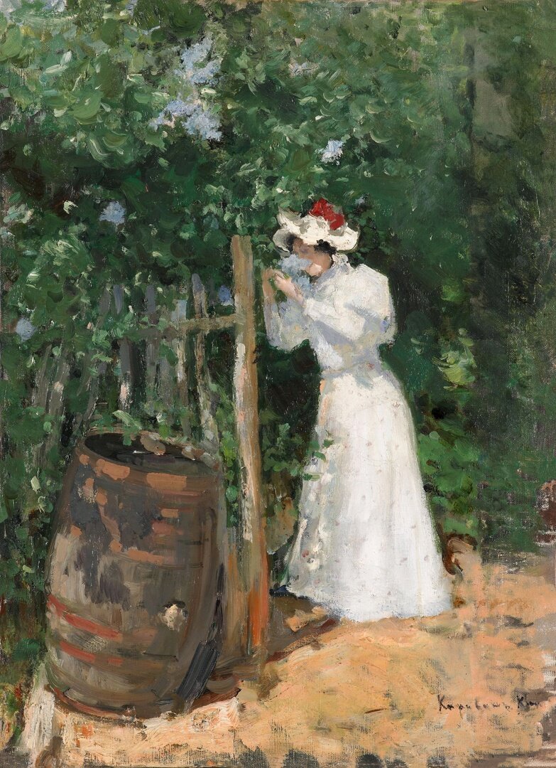 «Летом. Сирень», 1895 Холст, масло 64 x 46,8 см. Коровин Константин Алексеевич