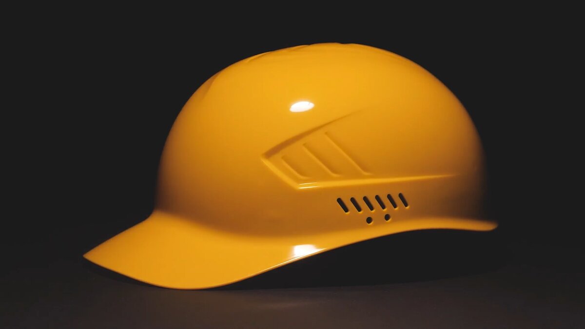 Каскетка пластиковая желтая