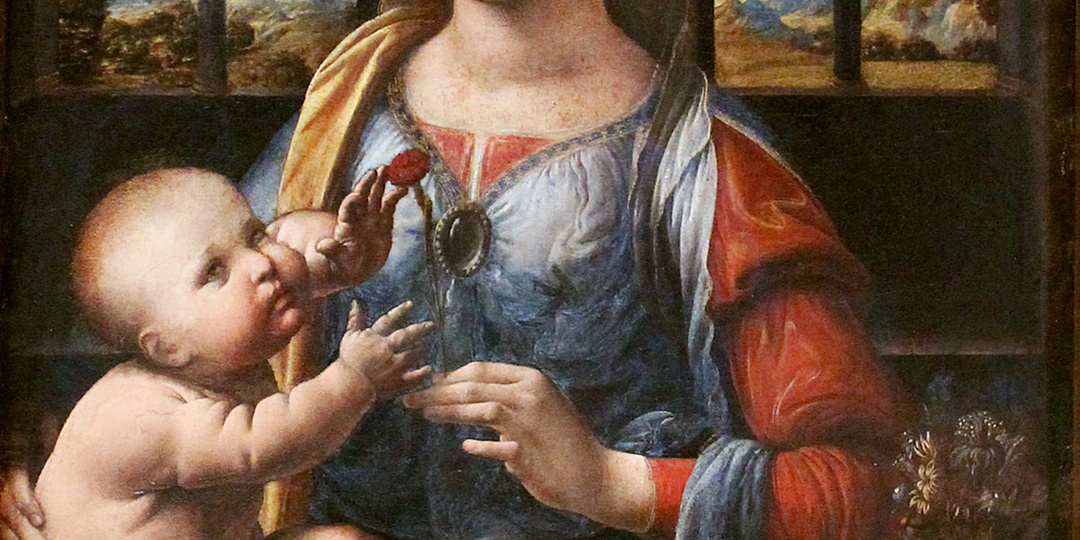 Картина Леонардо да Винчи «Мадонна с гвоздикой», 1478 г.