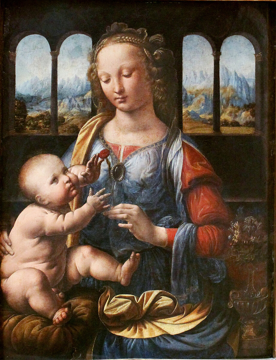 Леонардо да Винчи «Мадонна с гвоздикой», 1478 г.