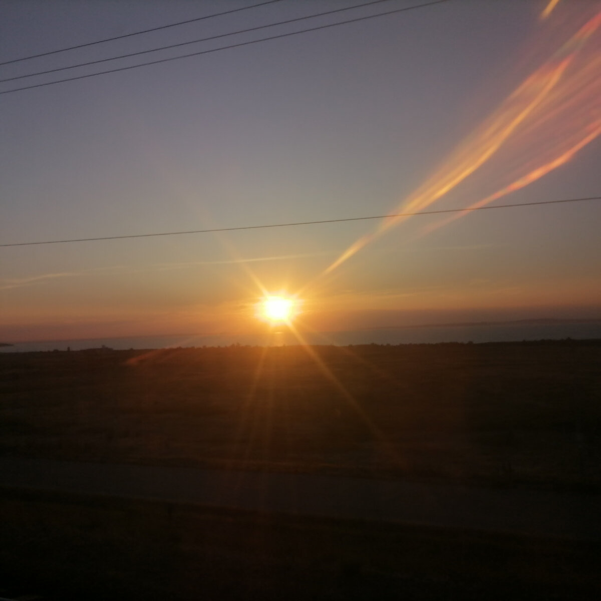 Солнце садится в Азовское море