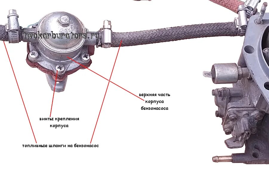 Потек бензонасос карбюраторного двигателя