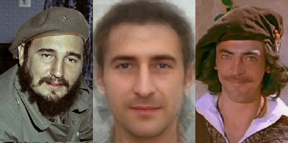 БАСКИ: "Киношный" баск-гасконец д'Артаньяг (Михаил Боярский, справа) и совершенно реальный кубинский баск Фидель Кастро Рус (слева) в сравнении с фотороботом характерного для басков расового типа (в центре). (материал из открытых источников)