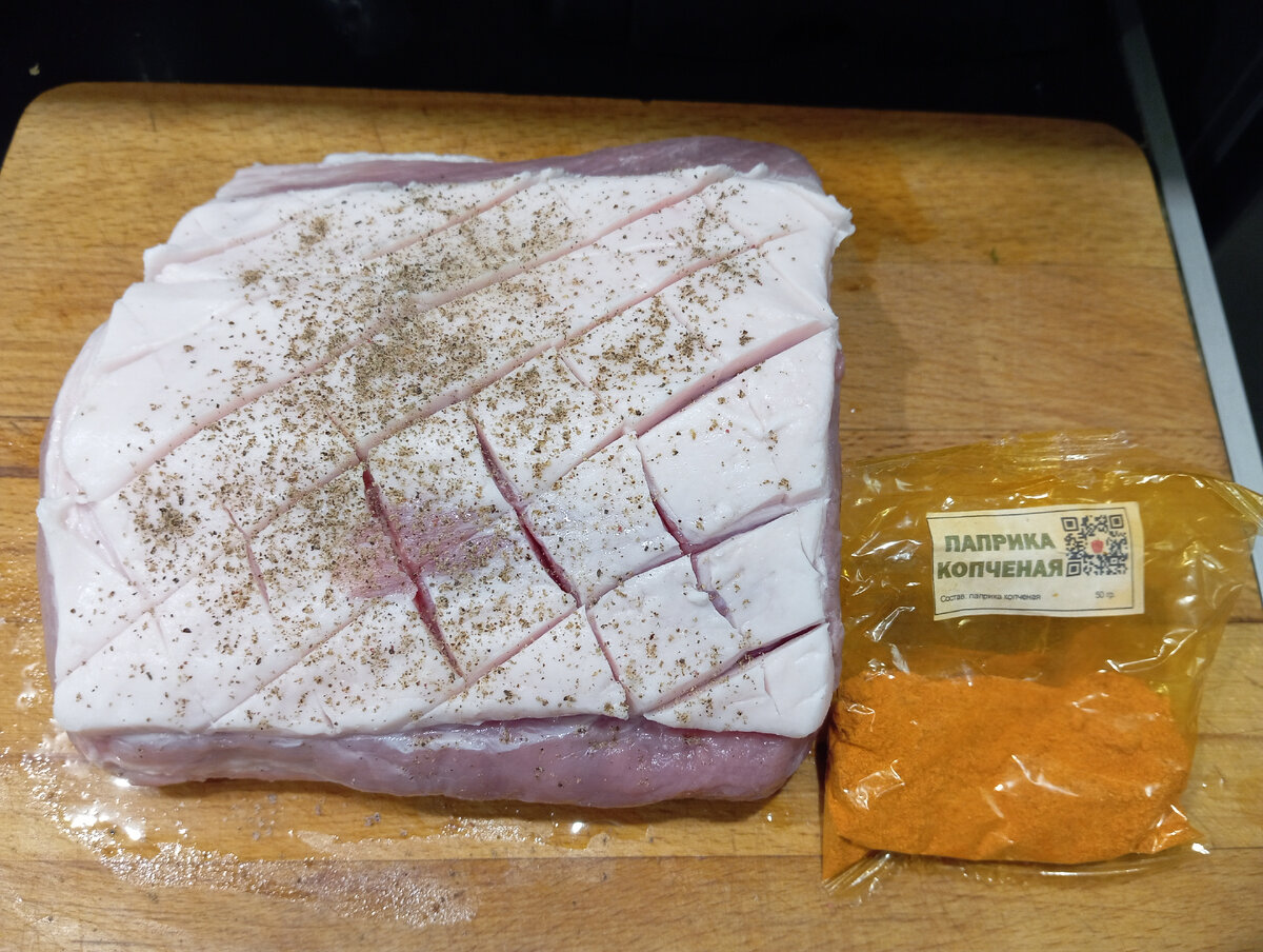 Надрезы по диагонали на корейке