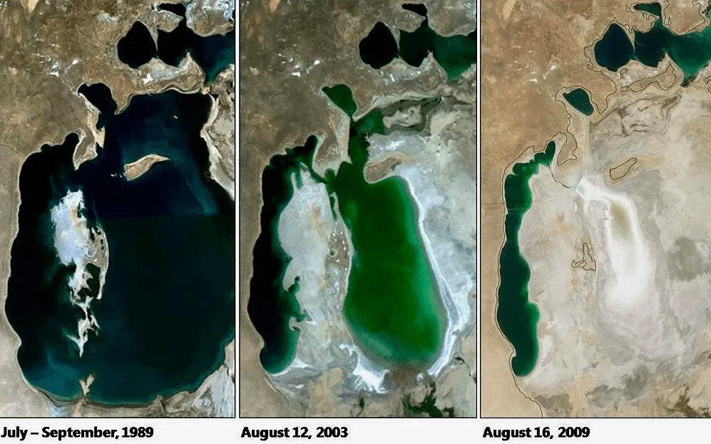 Аральское море фото до и после высыхания