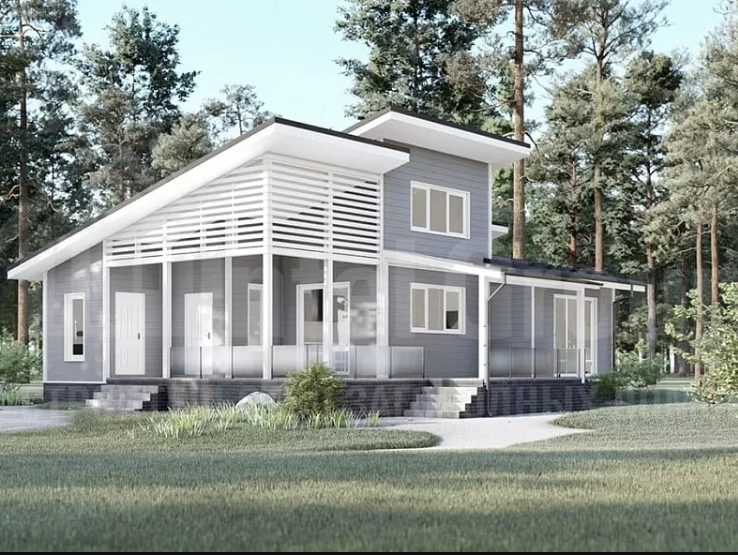 Проект дома из газобетона Рануа. Площадь 100 м2