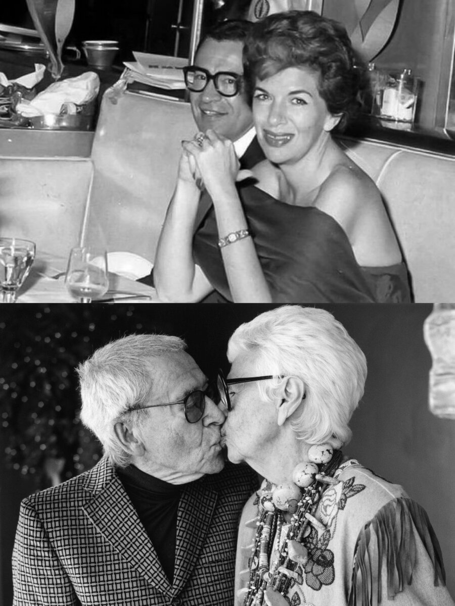 Айрис Апфель с супругом. Коллаж создан мною из фотографий, взятых из открытых и бесплатных источников. 