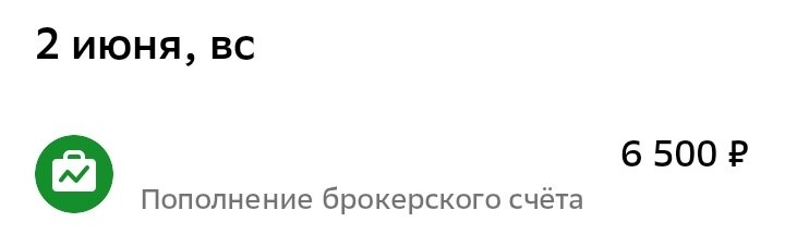 Пополнение ИИС 2 июня 2024 года