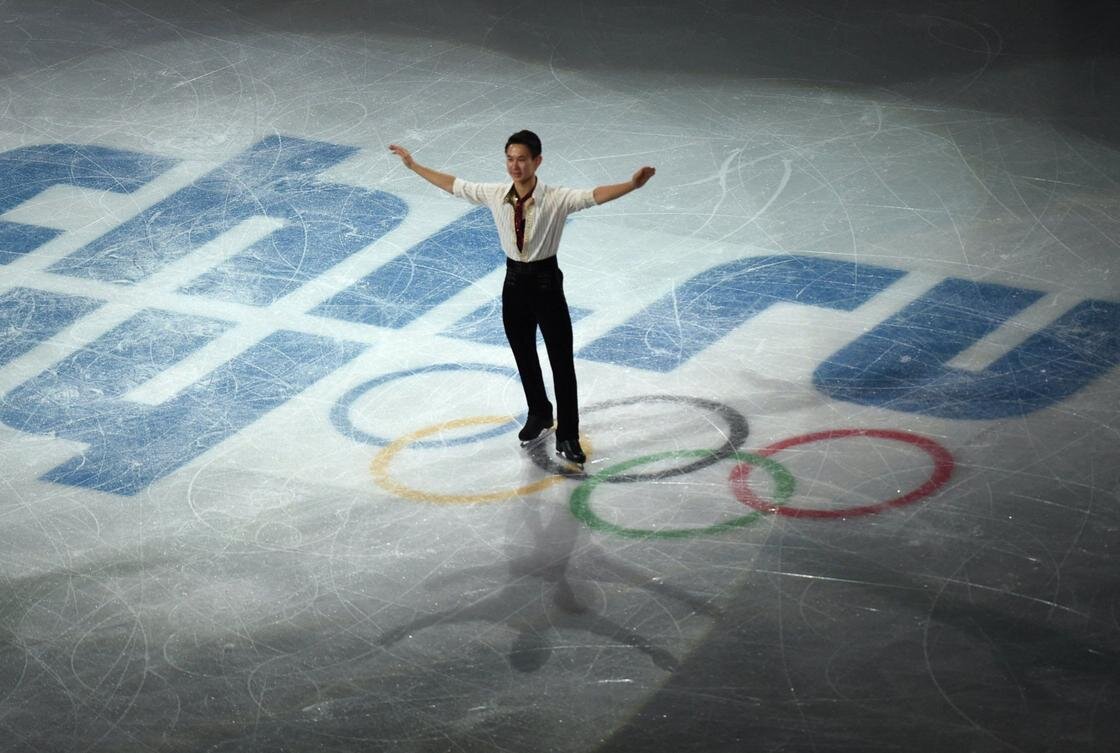   Денис Тен во время выступления на Олимпийских играх (2014):Olympic.kz