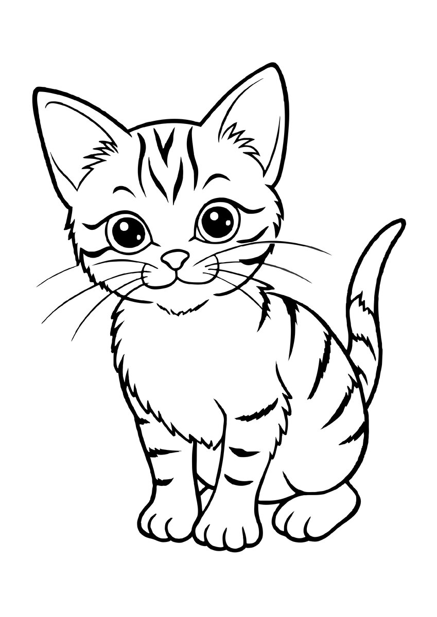 Раскраска с котёнком — это изображения, которые можно бесплатно скачать и распечатать.