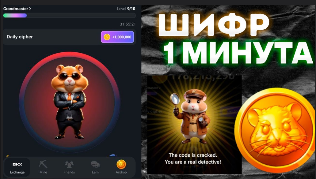 Ежедневный шифр hamster kombat 11 июня