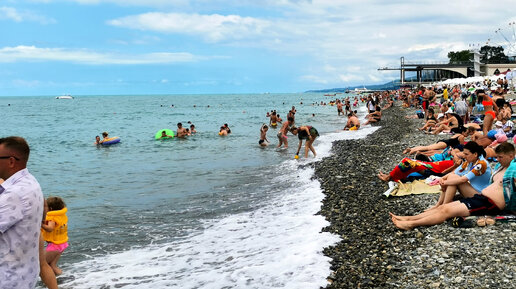 10.06.24 Лазаревское, погода сегодня, сколько людей купается в море