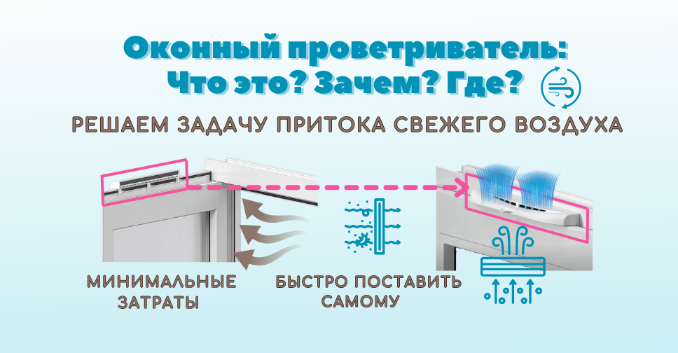 Оконный клапан решает много задач: фильтрация, шумоподавление, регулирование потока